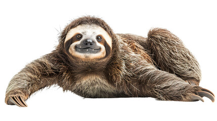 Sloth isolated on transparent background, PNG