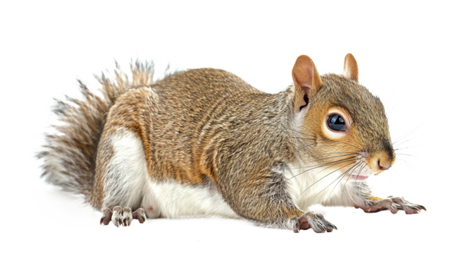 Squirrel isolated on transparent background, PNG