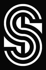 Letter S Monogram Logo can be used for corporate or brand identity, icon, monogram, sign, and geometric shape