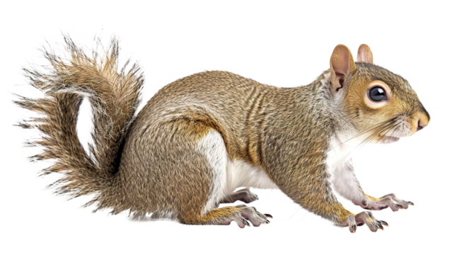 Squirrel isolated on transparent background, PNG