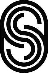 Letter S Monogram Logo can be used for corporate or brand identity, icon, monogram, sign, and geometric shape