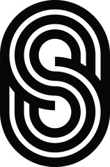 Letter S Monogram Logo can be used for corporate or brand identity, icon, monogram, sign, and geometric shape