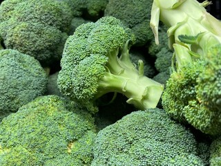 Fresh Green Broccoli Background . Close up