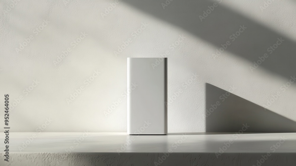 Poster modern rectangular product package mockup with customizable label in realistic 3d environment