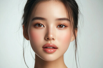 Naklejka premium Close up portrait of a woman