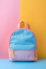 A Colorful Mini Backpack displayed against a Vibrant Background that catches the eye instantly