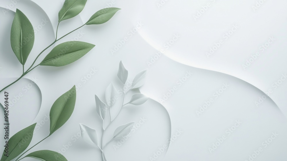Fototapete white background with a sleek minimalist website interface, representing modern web aesthetics and c