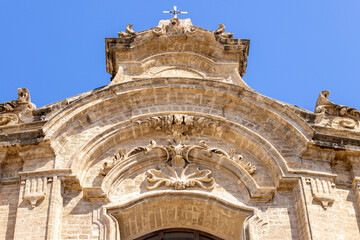 Facade od Church of the Holy Name of Jesus (Chiesa del Gesu), Bari, Italy, Apulia