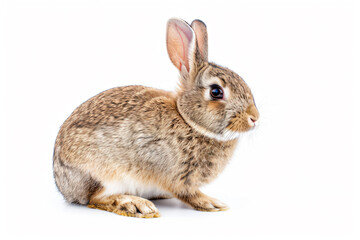 Fototapeta premium a small rabbit sitting on a white surface