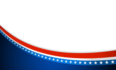 Patriotic red white and blue with white stars abstract vector background stock illustration