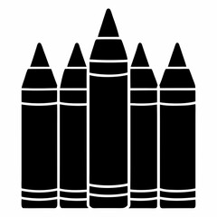 Crayons Black silhouette