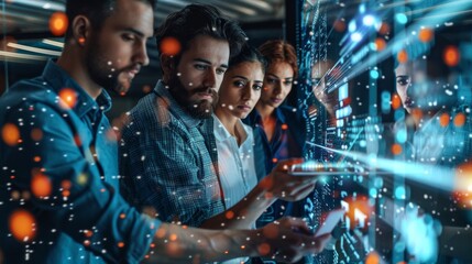 A dedicated team is collaboratively analyzing data using innovative methods to enhance efficiency