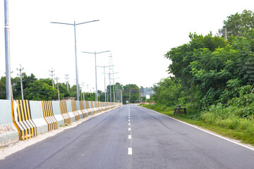 road in the forestroad in the countryside, expressway,  straight roadin the city, landscape Nature view of high way road in sunny blue sky.

