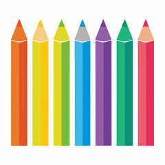 Coloured pencils   silhouette