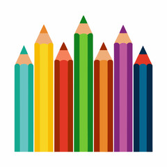 Coloured pencils   silhouette