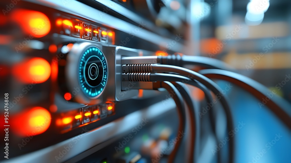 Poster cctv network connection for secure surveillance system setup with digital video recorder