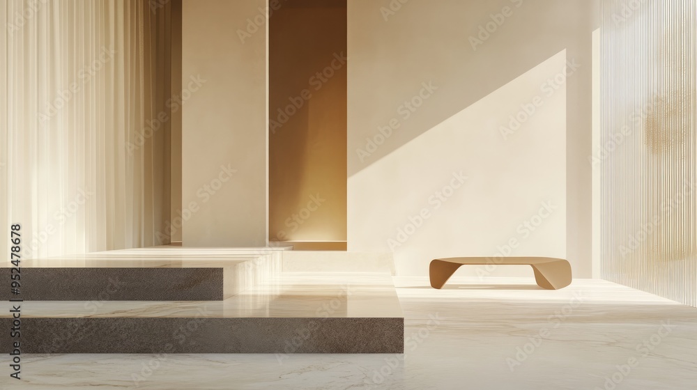 Poster a minimalist design featuring overlapping transparent shapes, creating depth and a sense of layering