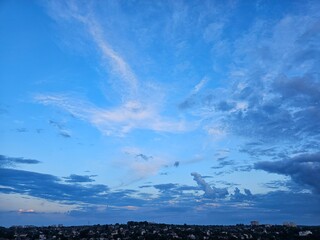 Beautiful cloud and sky background, blue sky background with small clouds, Sky, Cloud - Sky, Blue,...