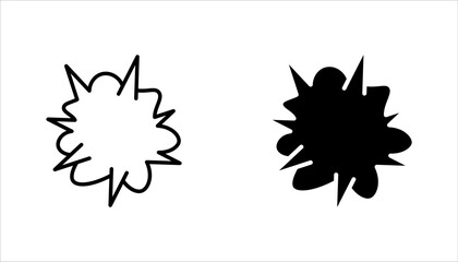 explosion icon set, from army and war collection. Thin linear explosion, fire, burst outline icon vector illustration on white background