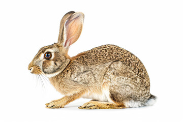 Fototapeta premium a rabbit sitting on a white surface with a white background