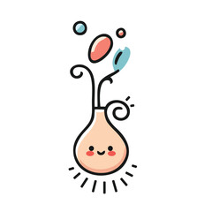 Vector editable of cute cartoon character