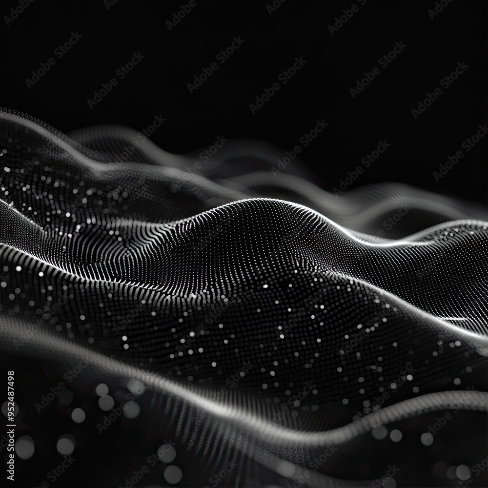 Aufkleber abstract digital waves create a mesmerizing effect, showcasing intricate patterns and depth against 
