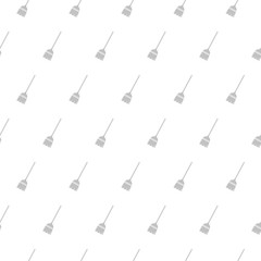 Broom Icon seamless pattern on white