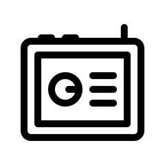 Radio Line Icon. Single icon, line vector icon