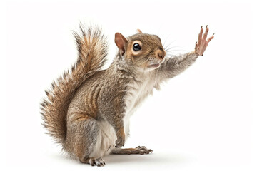 Fototapeta premium a squirrel is sitting on its hind legs