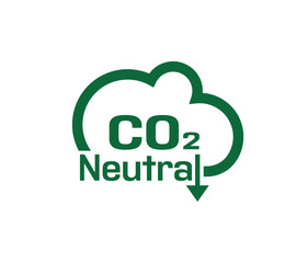 carbon neutral text information sign	