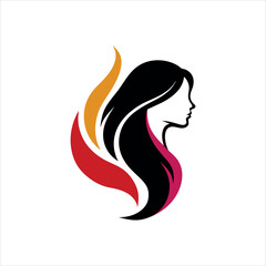 Beauty Stylish Woman Fashion Logo Vector Illustration