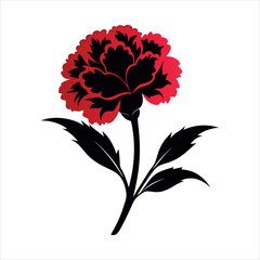 Flower Rose China rose Silhouette Colorful Vector Illustration