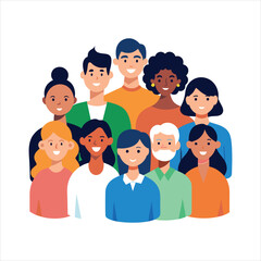 People Community Together Social Various Vector Illustration