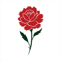 Flower Rose China rose Silhouette Colorful Vector Illustration