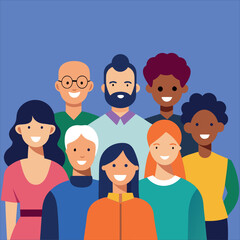 People Community Together Social Various Vector Illustration