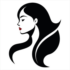 Beauty Stylish Woman Fashion Logo Vector Illustration