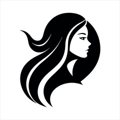 Beauty Stylish Woman Fashion Logo Vector Illustration