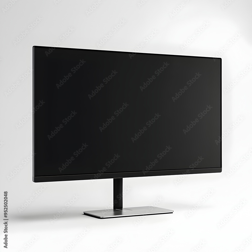 Aufkleber sleek and minimalist monitor with pristine white background in 3d render