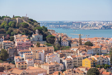 Naklejka premium Photo de la ville de Lisbonne au Portugal 