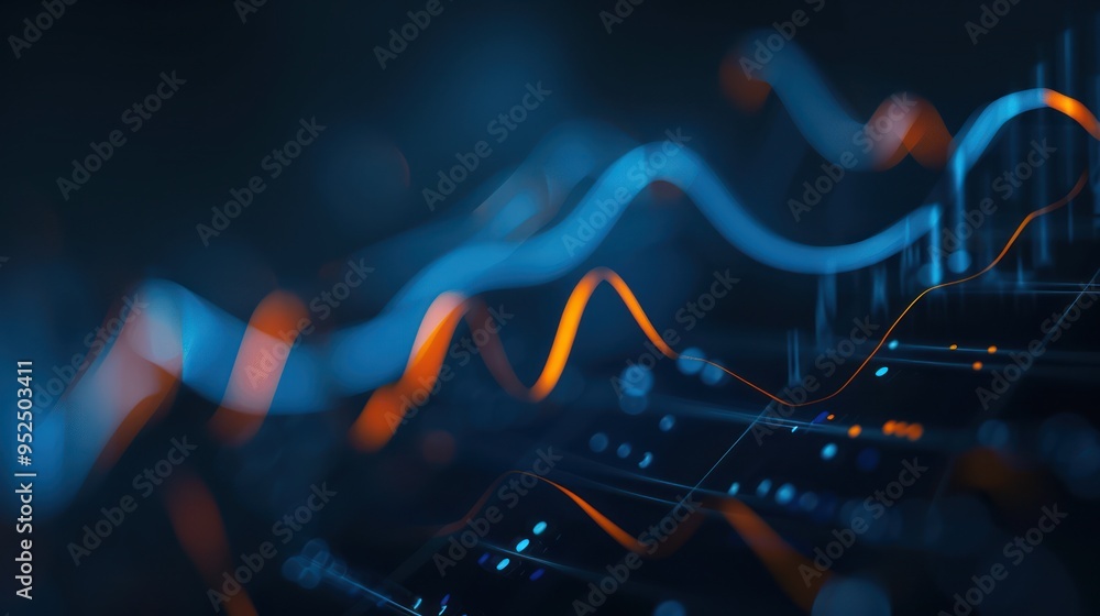 Poster abstract digital data visualization