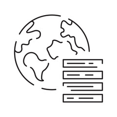 Data analysis line icons. Business and data or finance chart report. Signs analysis thin line icon