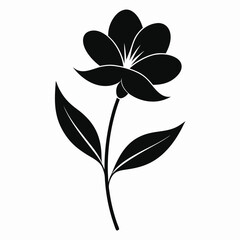 flower silhouette style with white background