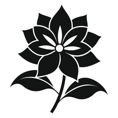 flower silhouette style with white background