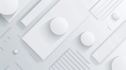 Abstract White Geometric Background