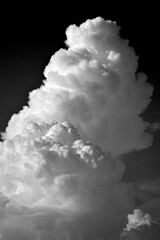 Naklejka premium Monochrome / black & white picture of huge clouds in monsoon season in India.