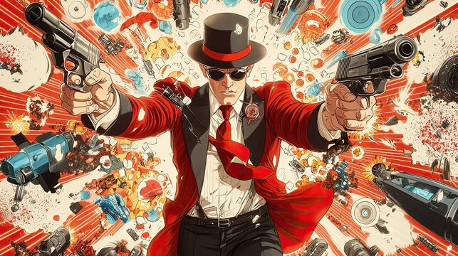 A thrilling vintage spy comic book cover showcasing a courageous hero who uses gadgets and clever strategies to battle nefarious villains in a world of mystery and intrigue.