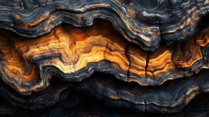 Detailed 3D Rendering of Intricate Layered Bark Showcasing Tree s Growth History