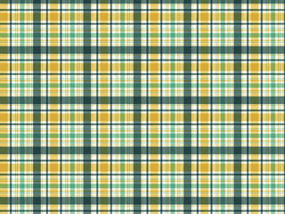手描き風チェック柄のシームレスパターン　黄色