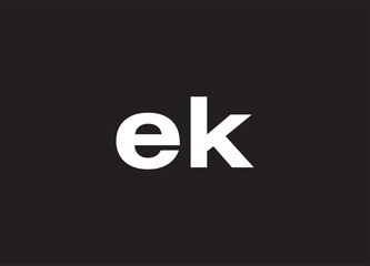 EK letter logo and initial logo design