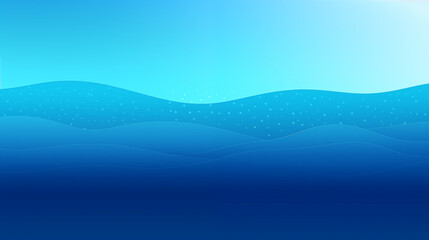 Naklejka premium Deep Blue Ocean Waves Abstract Background with Floating Particles